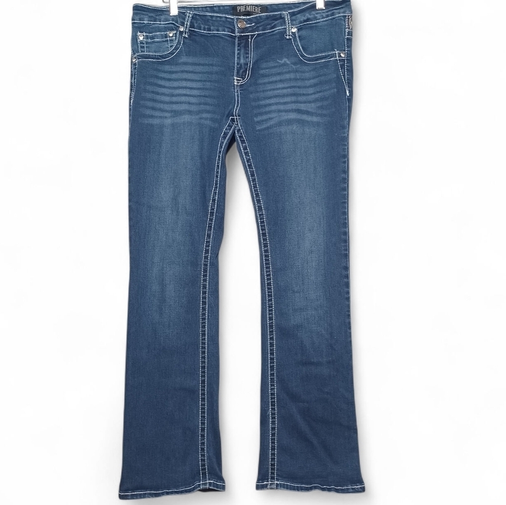 Premiere Denim by rue21 Women's Aztec Embroidered Bootcut Jeans 14 Rodeo Cowgirl